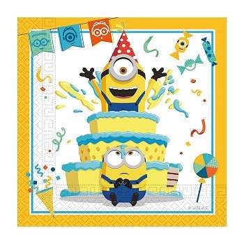 MINIONS ROG TWO PLY PAPRR NAPKINS 33X33CM 20CT