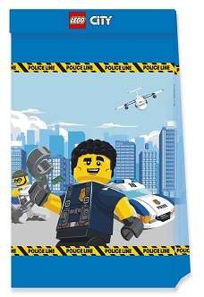 LEGO CITY PAPER PARTY BAGS 4CT