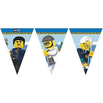 LEGO CITY TRIANGLE PAPER FLAG BANNER 1CT