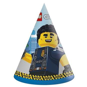 LEGO CITY PAPER HATS 6CT
