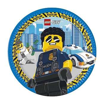 LEGO CITY PAPER PLATES 23CM 8CT - NG