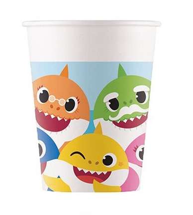 BABY SHARK PAPER CUPS 200ML 8CT