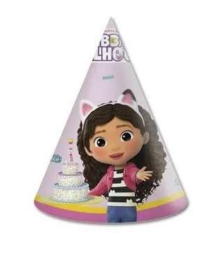 GABBYS DOLLHOUSE PAPER HATS 6CT