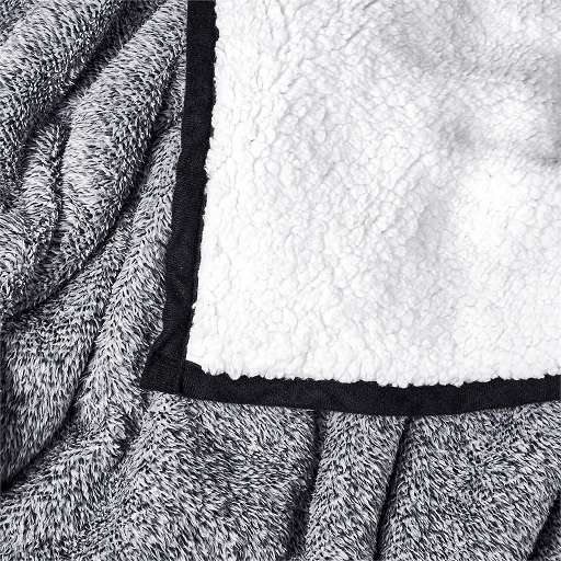 Serendipio Tranquil Sherpa Fleece Blanket - Black