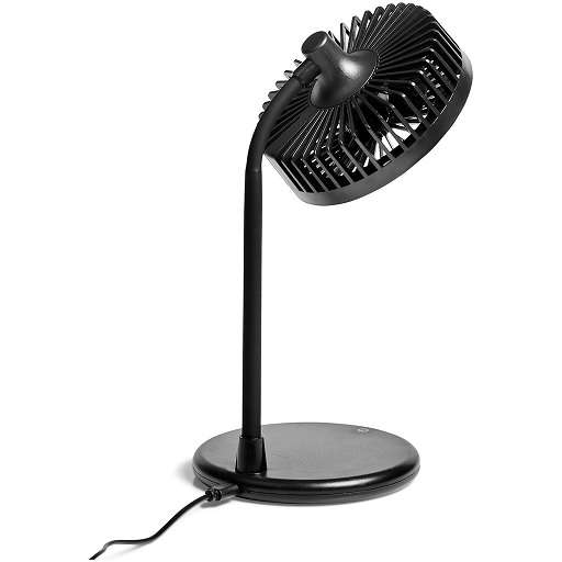 Light Breeze LED Ring Light Desk Fan - Black