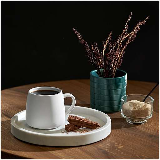 Serendipio Camden Ceramic Coffee Mug - 400ml - Solid White