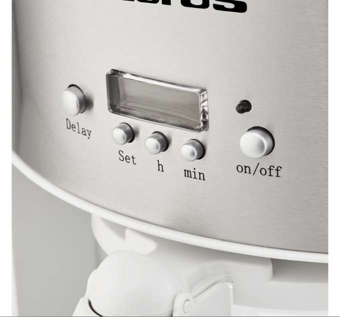 Coffee Maker Drip Filter Stainless Steel With White Trim 1.25L 1080W "Arctic" #