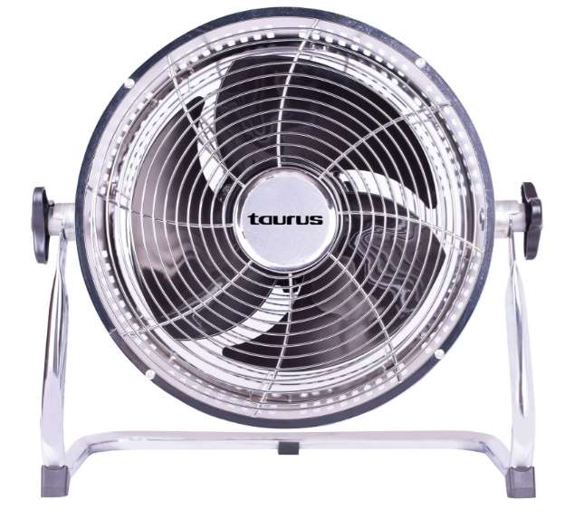 Fan 3 Speed Floor Fan Steel Silver 25cm 80W "Ventilador Rafaga"