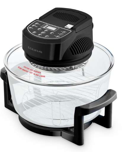 Air Fryer / Convection Cooker Digital Glass Black 12L 1400W "Turbo Cuina"