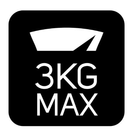Kitchen Scale Battery Operated Stainless Steel Black 3kg "Effortless Inox"
