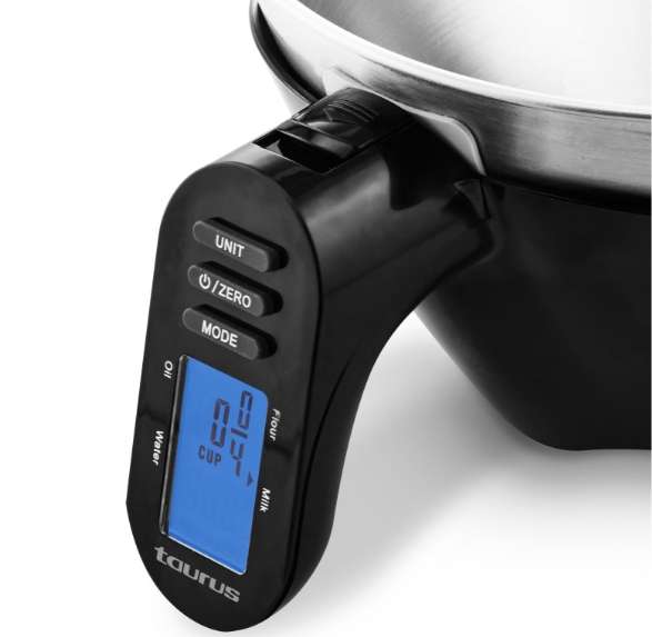 Kitchen Scale Battery Operated Stainless Steel Black 3kg "Effortless Inox"