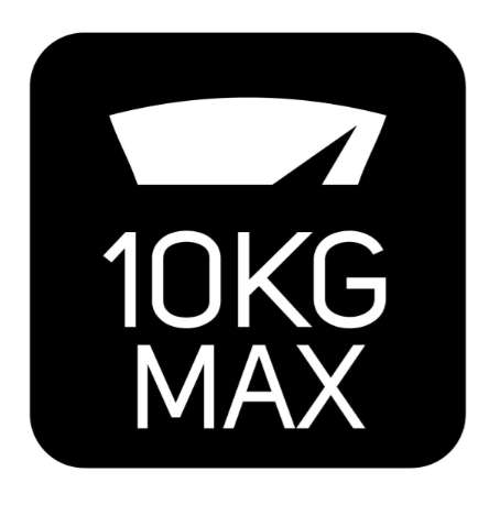 Kitchen Scale Battery Operated Glass Black 10kg 3V "Effortless LCD"