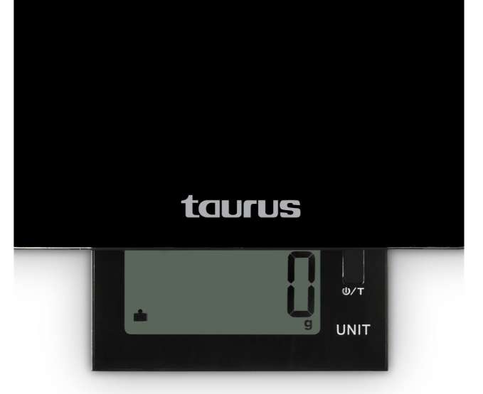 Kitchen Scale Battery Operated Glass Black 10kg 3V "Effortless LCD"