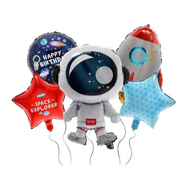 LET'S PARTY SPACE THEMED SET OF 5 BALLOO