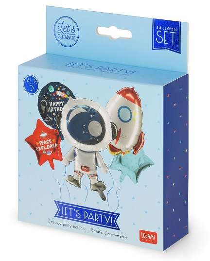 LET'S PARTY SPACE THEMED SET OF 5 BALLOO