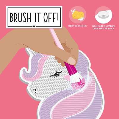 MAKE UP BRUSH CLEANING PAD UNICORN