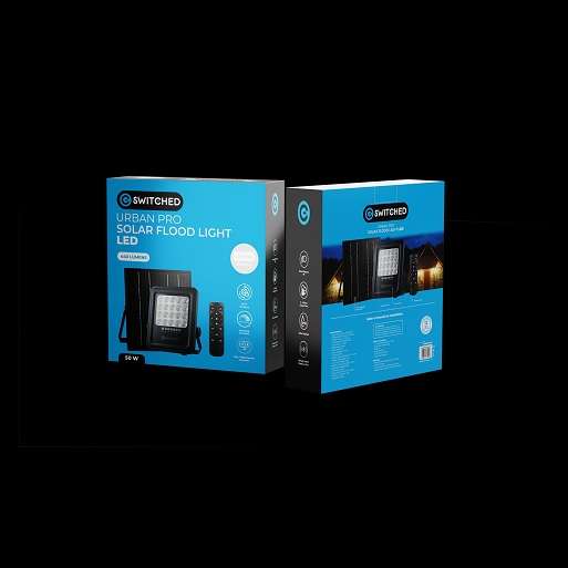 SWITCHED Urban PRO Series ??? 50W Solar Floodlight with Remote