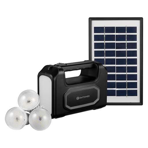 SWITCHED Portable Power Station with Solar Panel -Black