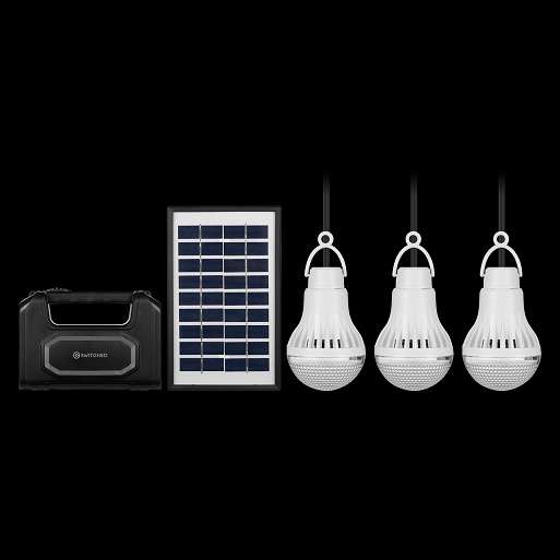 SWITCHED Portable Power Station with Solar Panel -Black