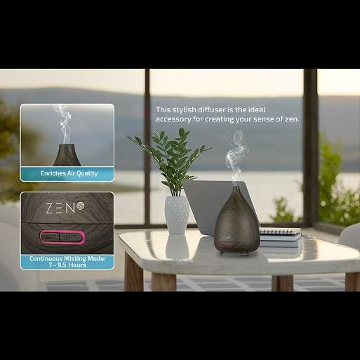 ZEN Eos series Ultrasonic Diffuser - Dark Wood