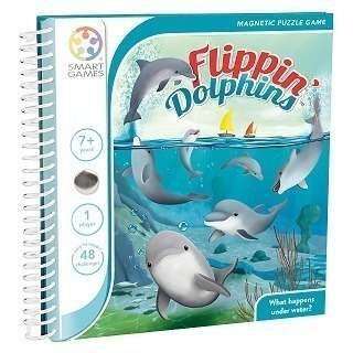 SMART GAMES - FLIPPIN DOLPHINS- MAGNETIC TRAVEL GAME