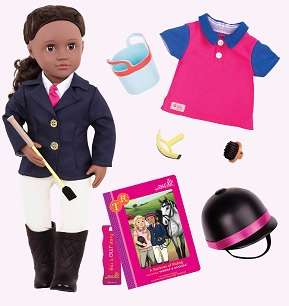 OG DELUXE DOLL W/ BOOK RASHIDA 18INCH BLK HAIR