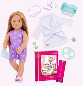 OG DELUXE DOLL W/ BOOK SERAFINA 18INCH BLONDE