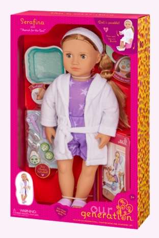 OG DELUXE DOLL W/ BOOK SERAFINA 18INCH BLONDE