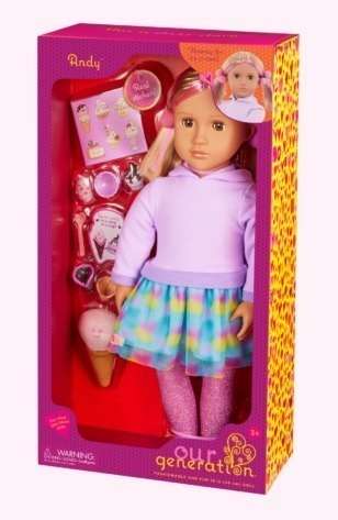 OG ACTIVITY DOLL ANDY 18 INCH MULTICOLOURED HAIR