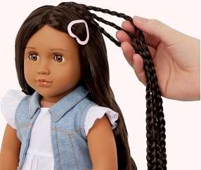 OG HAIRPLAY DOLL PERLA 18INCH FROM HAIR TO THERE DARK BROWN