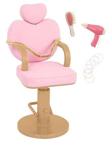 OG HEART SHAPED SALON CHAIR AND ACCESSORIES