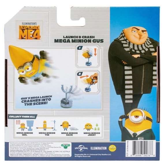 DESPICABLE ME 4 10CM MEGA MINION FIGURES ASSTD