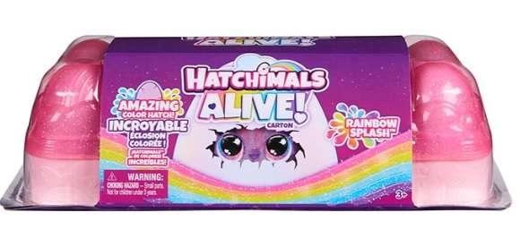 HATCHIMALS ALIVE RAINBOW SPLASH 5 EGG CARTON