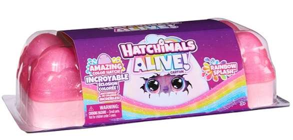 HATCHIMALS ALIVE RAINBOW SPLASH 5 EGG CARTON