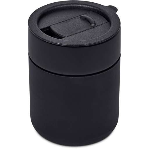 Serendipio Pimlico Ceramic Coffee Tumbler - 300ml - Black