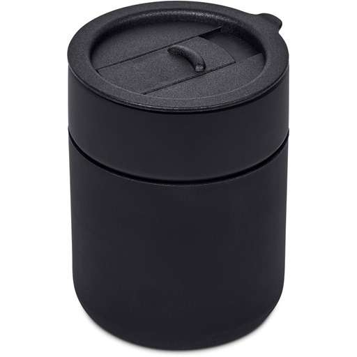 Serendipio Pimlico Ceramic Coffee Tumbler - 300ml - Black