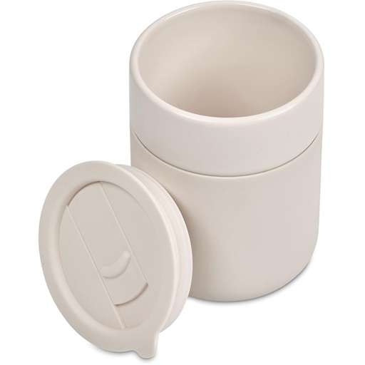 Serendipio Pimlico Ceramic Coffee Tumbler - 300ml - Cream