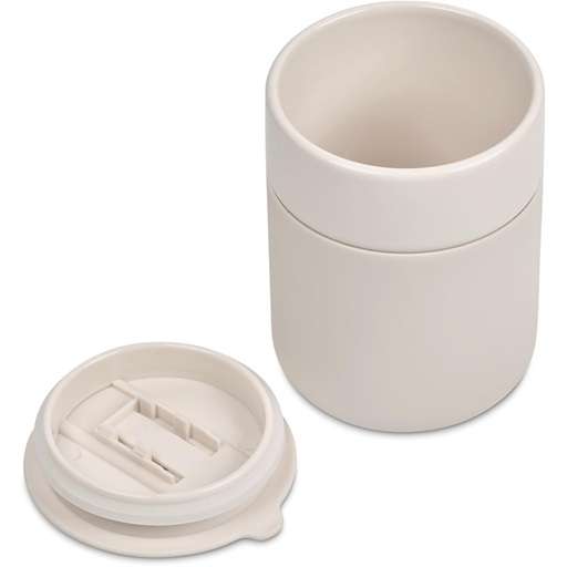 Serendipio Pimlico Ceramic Coffee Tumbler - 300ml - Cream