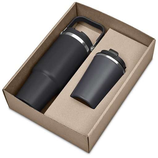 Kooshty Waikos Drinkware Gift set - Charcoal