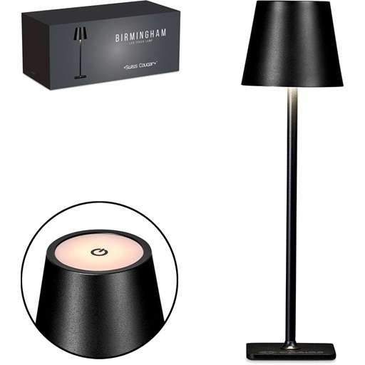 Swiss Cougar Birmingham LED Touch Lamp - Black Only