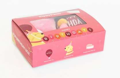 Birthday Box - Pink 3 pcs.  (1 x Cake plush (1 large Blaster), 1 x balloon plush (2 Round), and 1...