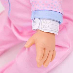 TINY TREASURES DOLL PEEKABOO BUNNY BABY CARE SET