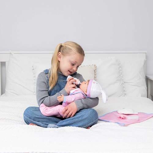 TINY TREASURES DOLL PEEKABOO BUNNY BABY CARE SET