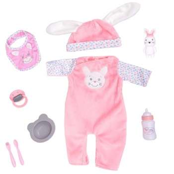 TINY TREASURES BUNNY FEEDING DOLL SET