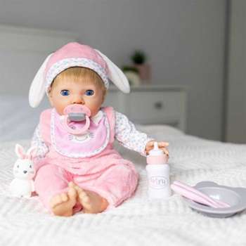 TINY TREASURES BUNNY FEEDING DOLL SET