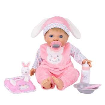 TINY TREASURES BUNNY FEEDING DOLL SET