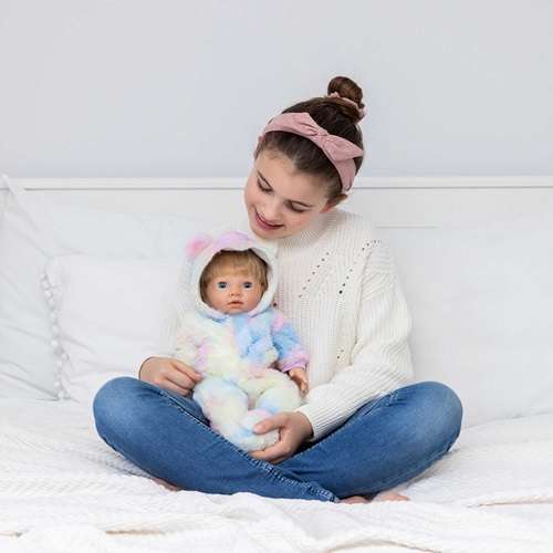 TINY TREASURES RAINBOW TEDDY DOLL
