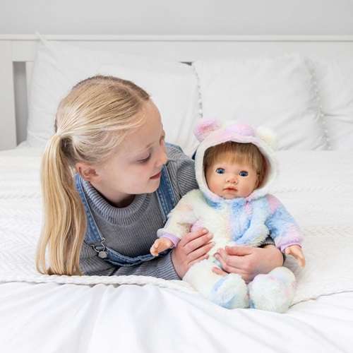 TINY TREASURES RAINBOW TEDDY DOLL