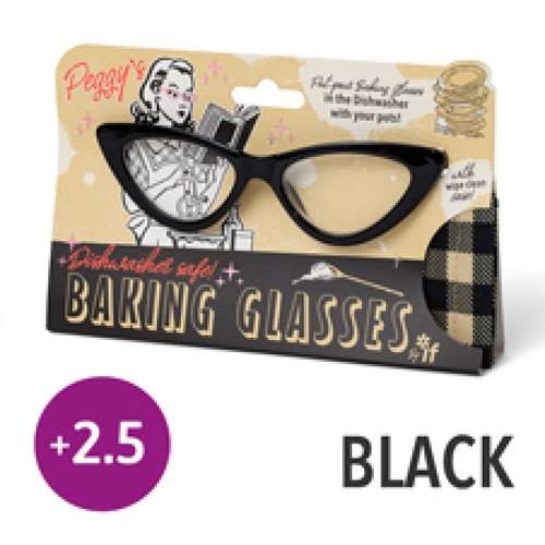 PEGGY'S BAKING GLASSES BLACK +2.5