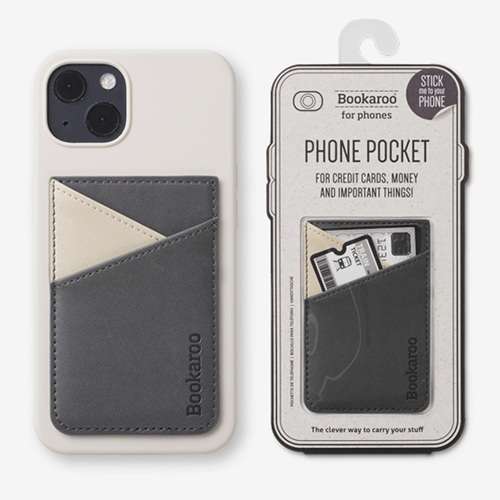 BOOKAROO PHONE POCKET CHARCOAL